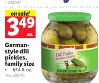 Lidl Dill pickles, family size offer