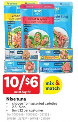 Lidl Nixe tuna offer