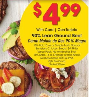 Ralphs 90% lean ground beef offer