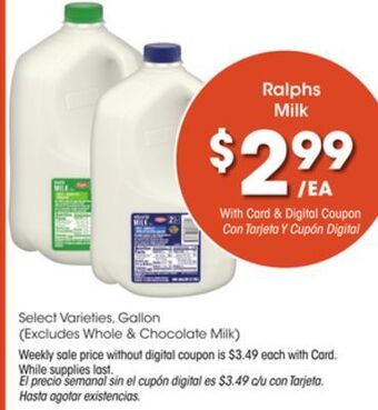 Ralphs Ralphs milk offer