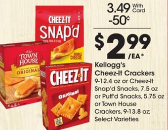 Ralphs Kellogg's cheez-it crackers offer