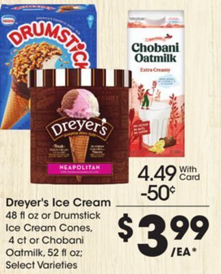 Ralphs Dreyer's ice cream offer