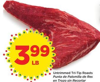 Food 4 Less Untrimmed tri-tip roasts offer