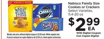 Food 4 Less Nabisco family size cookies or crackers offer