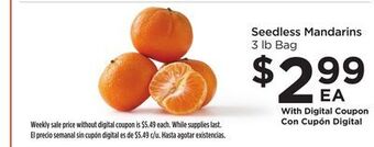 Food 4 Less Seedless mandarins offer
