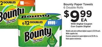 Food 4 Less Bounty paper towels offer