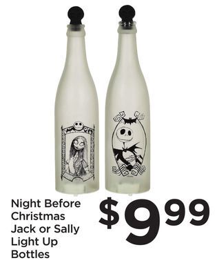 Food 4 Less Night before christmas jack or sally light up bottles offer