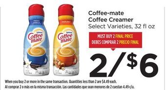 Food 4 Less Coffee-mate coffee creamer offer