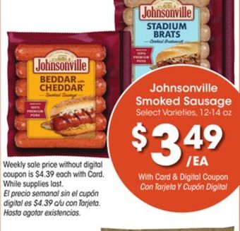 Ralphs Johnsonville smoked sausage offer