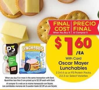 Ralphs Oscar mayer lunchables offer