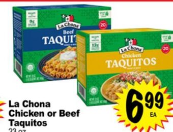 Superior Grocers La chona chicken or beef taquitos offer