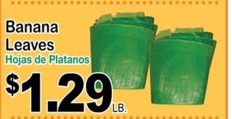 Superior Grocers Banana leaves offer