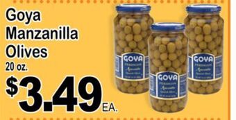 Superior Grocers Goya manzanilla olives offer
