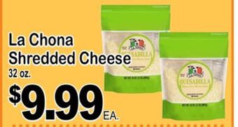 Superior Grocers La chona shredded cheese offer