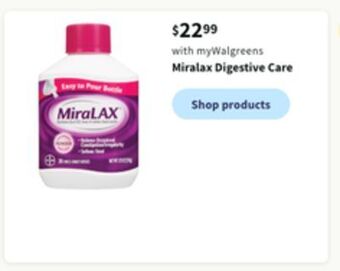 Walgreens Miralax digestive care offer