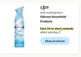 Walgreens Febreze household products offer
