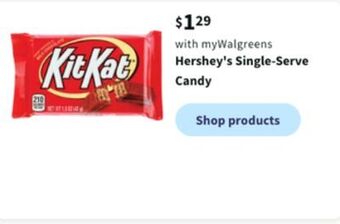 Walgreens Hershey's single-serve candy offer