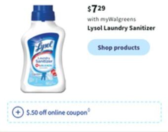 Walgreens Lysol laundry sanitizer offer