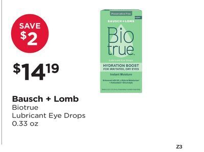 Good Neighbor Pharmacy Bausch + lomb biotrue lubricant eye drops offer