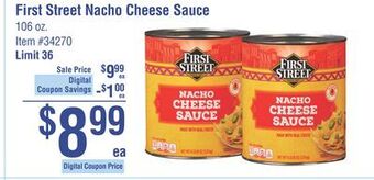Smart & Final First street nacho cheese sauce offer