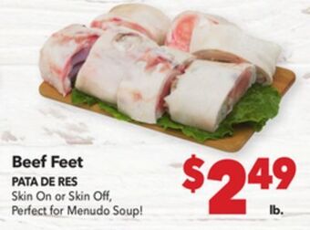 Vallarta Supermarkets Beef feet/pata de res offer