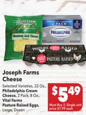 Vallarta Supermarkets Joseph farms cheese offer