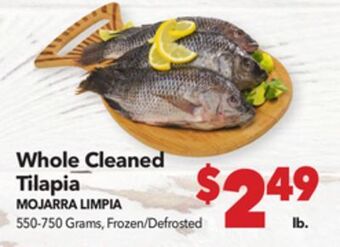 Vallarta Supermarkets Whole cleaned tilapia/mojarra limpia offer