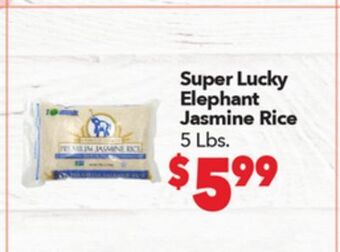 Vallarta Supermarkets Super lucky elephant jasmine rice offer