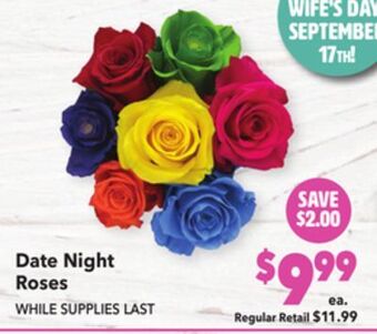Vallarta Supermarkets Date night roses offer
