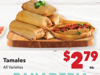 Vallarta Supermarkets Tamales offer