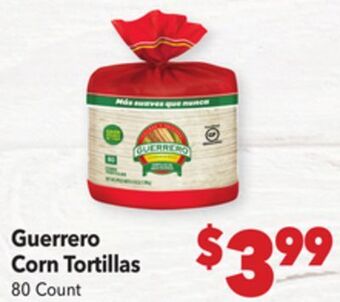 Vallarta Supermarkets Guerrero corn tortillas offer