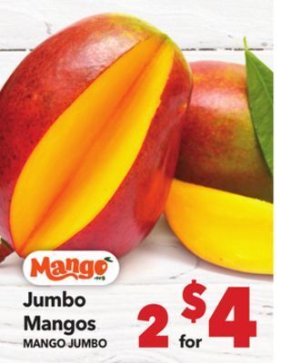 Vallarta Supermarkets Jumbo mangos/mango jumbo offer