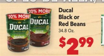 Vallarta Supermarkets Ducal black or red beans offer