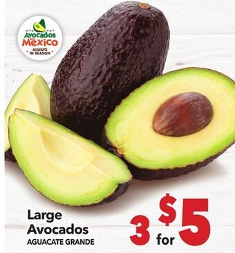 Vallarta Supermarkets Large avocados/aguacate grande offer