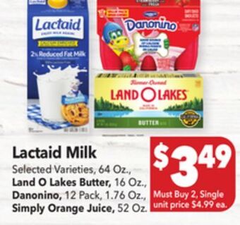 Vallarta Supermarkets Lactaid milk offer