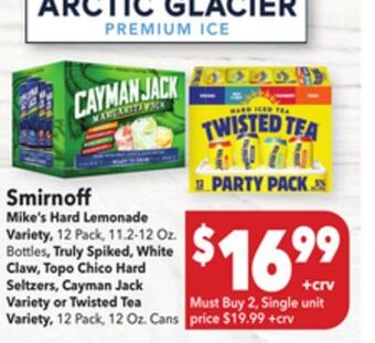 Vallarta Supermarkets Smirnoff, mike's hard lemonade variety offer