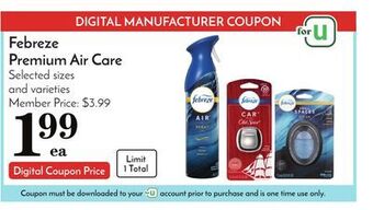 Pavilions Febreze premium air care offer