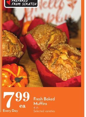Pavilions Fresh baked muffins offer