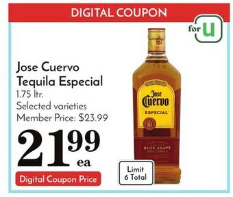 Pavilions Jose cuervo tequila especial offer