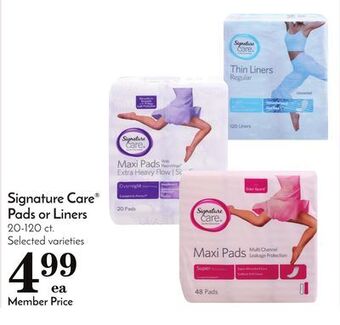 Pavilions Signature care pads or liners offer