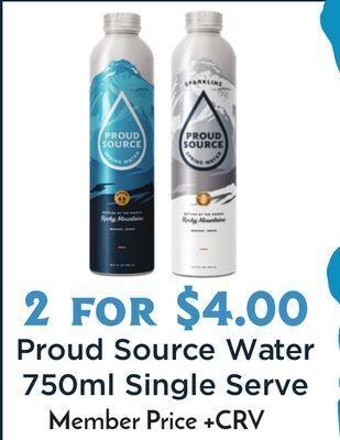 Pavilions Proud source water offer