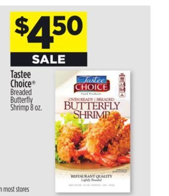 Dollar General Tastee choice breaded butterfly shrimp offer