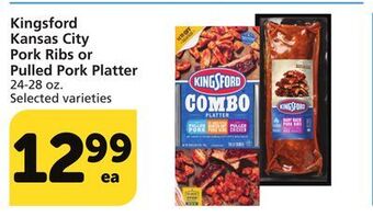 Albertsons Kingsford kansas city pork ribs or pulled pork platter offer