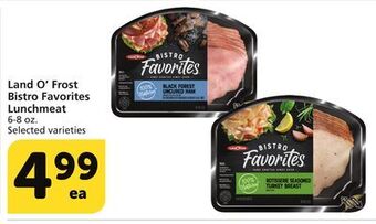 Albertsons Land o'frost bistro favorites lunchmeat offer