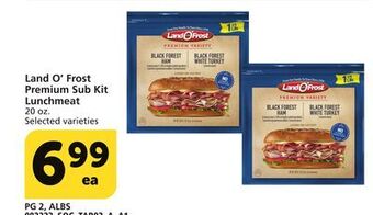 Albertsons Land o'frost premium sub kit lunchmeat offer
