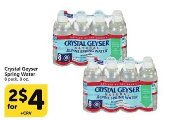 Albertsons Crystal geyser spring water offer