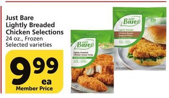 Vons Just bare lightly breaded chicken selections offer