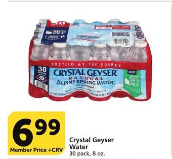 Vons Crystal geyser water offer
