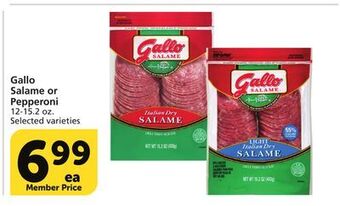 Vons Gallo salame or pepperoni offer
