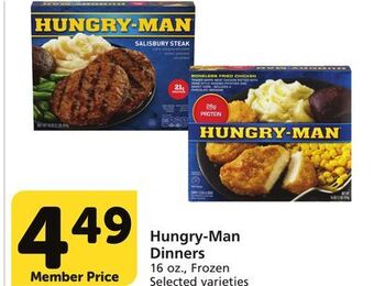Vons Hungry-man dinners offer